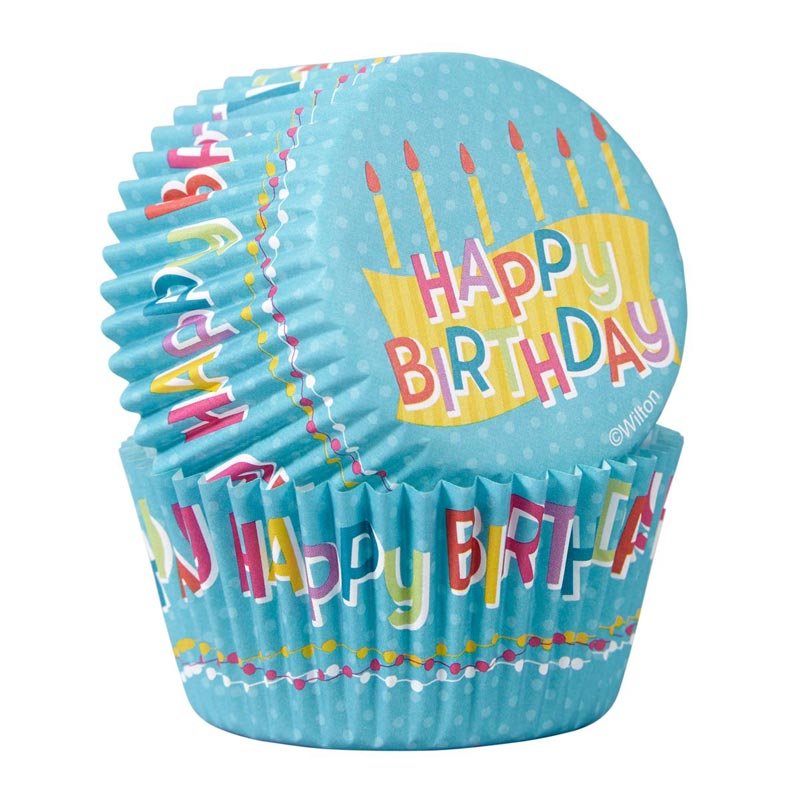 Caissettes à cupcakes Happy Birthday Wilton Caissettes à cupcakes Happy Birthday Wilton