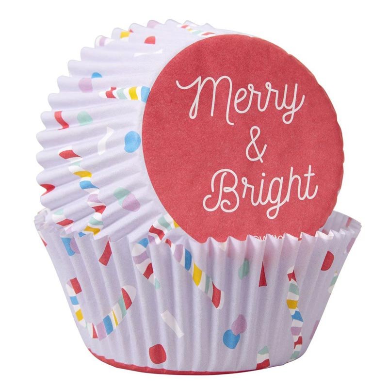 Caissettes à cupcakes Merry & Bright pk/75 Wilton