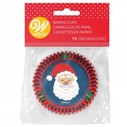 Caissettes à cupcakes Père Noël pk/75 Wilton