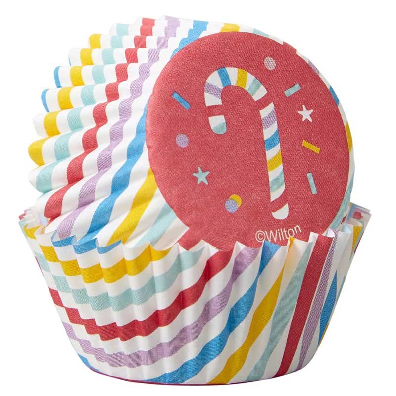 Mini caissettes à cupcakes Sucre d'orge pk/100 Wilton Mini caissettes à cupcakes Sucre d'orge pk/100 Wilton