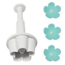 Emporte-pièce poussoir petite fleurs assortis set/4