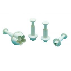 Emporte-pièce poussoir petite fleurs assortis set/4