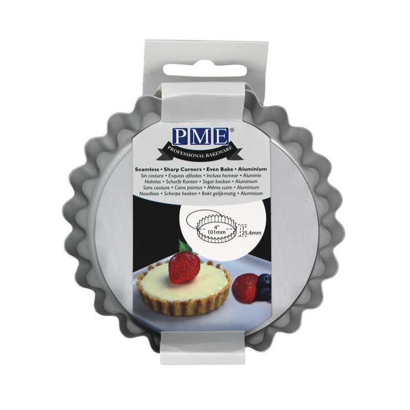 Moules rond à Tarte Fond Amovible 10cm PME Moules rond à Tarte Fond Amovible 10cm PME