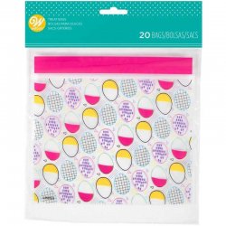 Sacs à friandises refermables Pâques fun pk/20 Wilton
