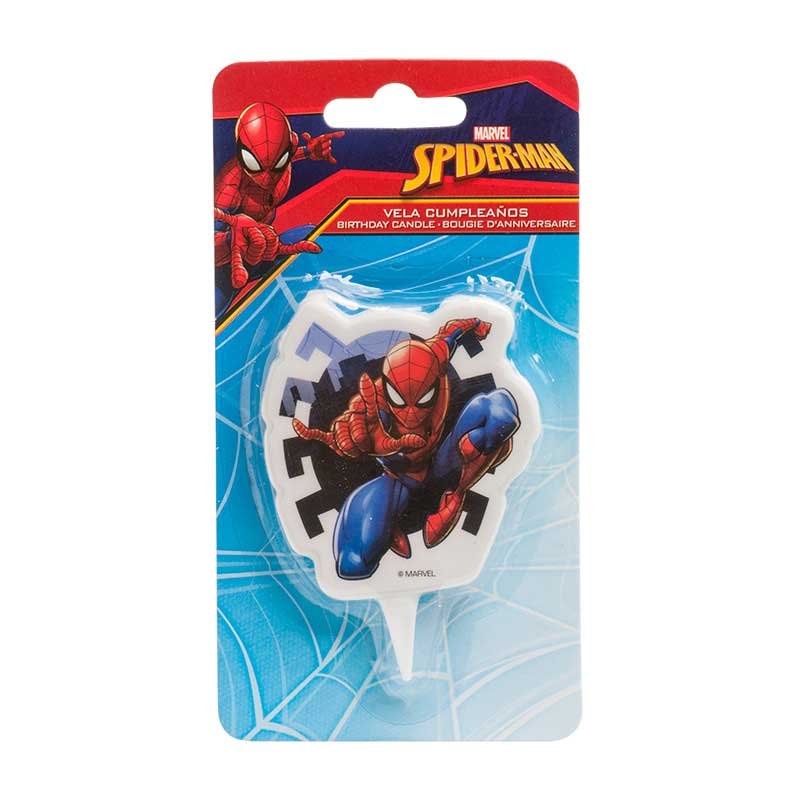 Bougie d'anniversaire Spiderman™ 5 x 8 cm : Deguise-toi, achat de