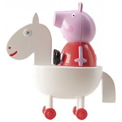 Figurine Peppa Pig sur son cheval blanc
