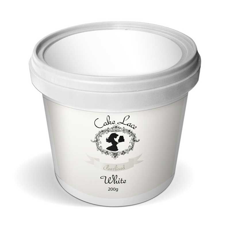 Dentelle alimentaire Blanc Nacré 200 gr prête à l'emploi Cake Lace Dentelle alimentaire Blanc Nacré 200 gr prête à l'emploi Cake Lace