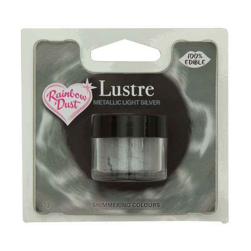 Poudre Lustre Argent clair métallisé Rainbow Dust Poudre Lustre Argent clair métallisé Rainbow Dust