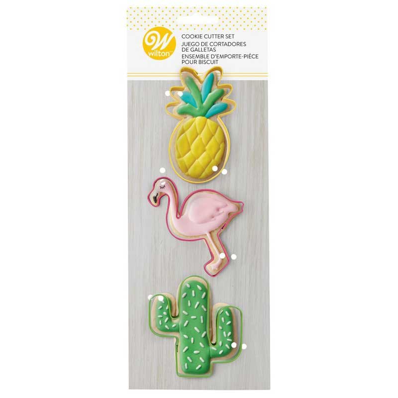 Emporte-pièce métal flamand rose, cactus et ananas Wilton Emporte-pièce métal flamand rose, cactus et ananas Wilton