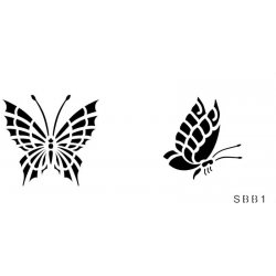 Pochoirs, Stencil deux papillons JEM