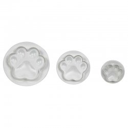 Emporte-pièce poussoir pattes de chien set/3 PME