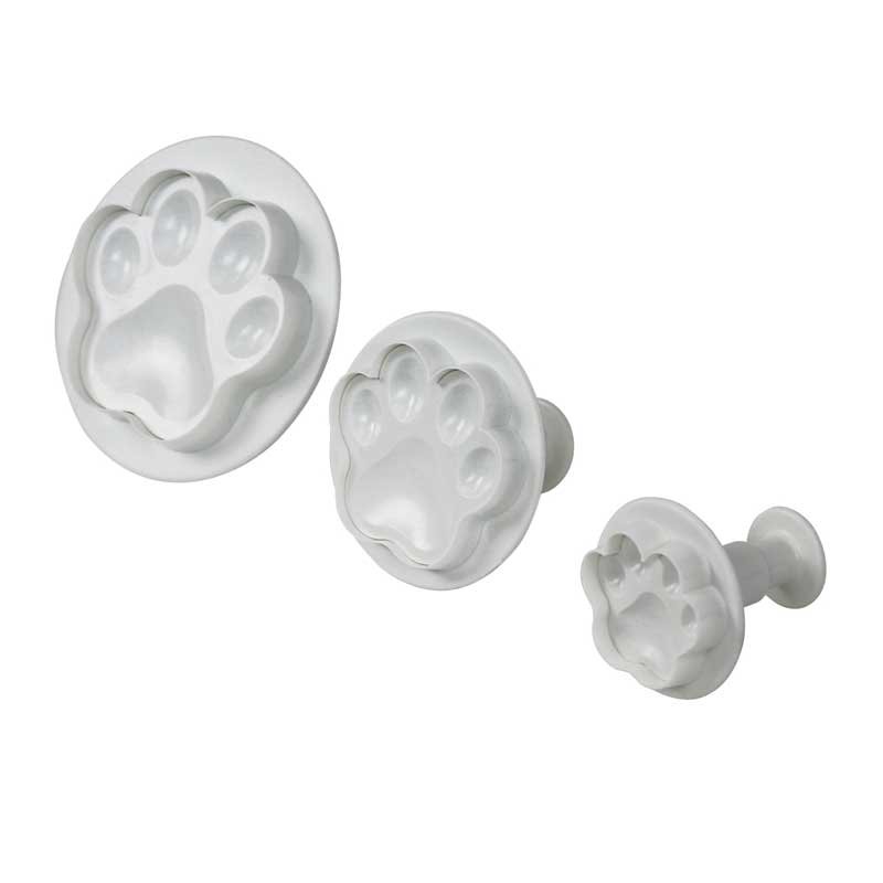 Emporte-pièce poussoir pattes de chien set/3 PME