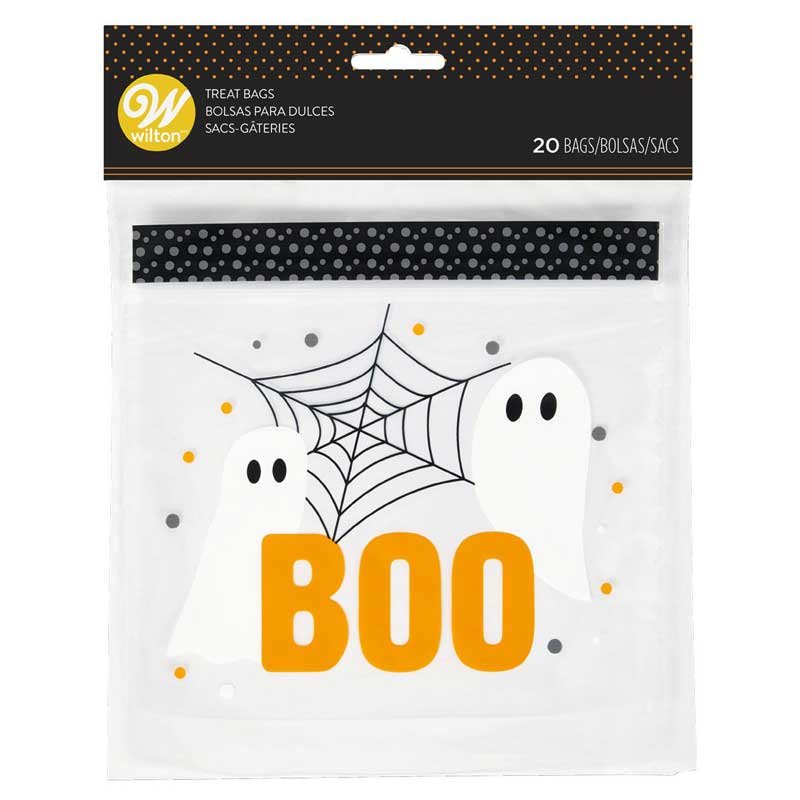 Sachets à Confiserie Refermables Halloween Boo pcs/20 Wilton