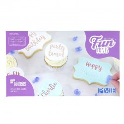 Kit Stamp embosseur Fun Fonts Cupcakes et Cookies Collection 1 PME