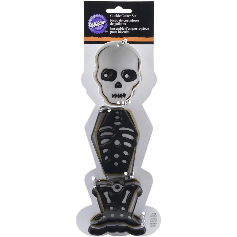 Emporte-pièces squelette Halloween set/3 Wilton Emporte-pièces squelette Halloween set/3 Wilton
