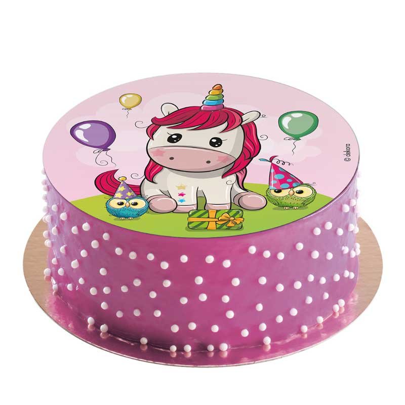 Kit déco azyme pour gâteau Licorne