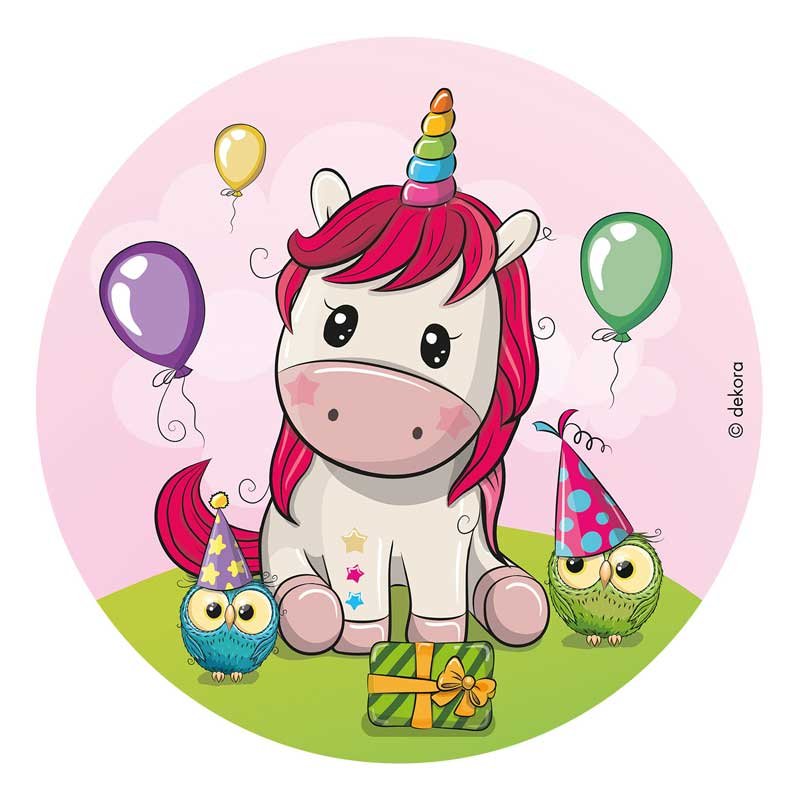 Disque azyme Licorne et ses ballons