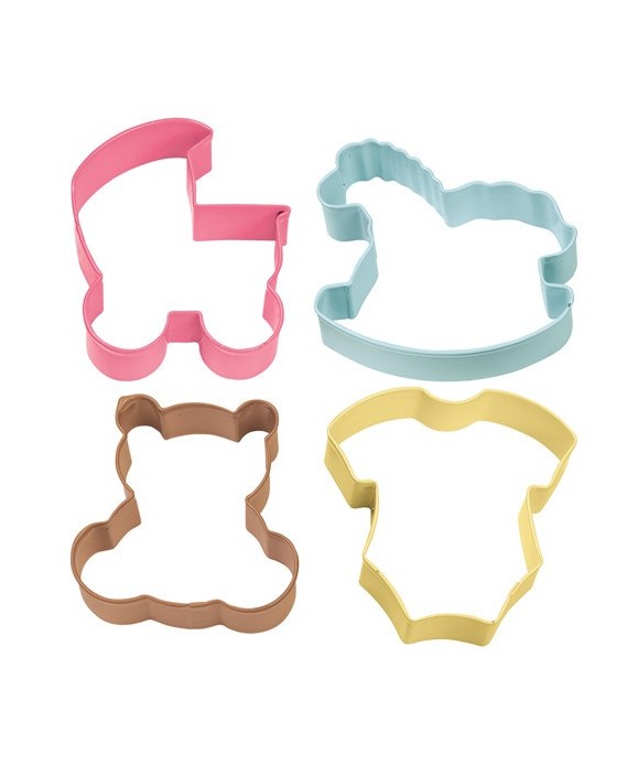 Emporte-pièce métal thème bébé set/4 Wilton Emporte-pièce métal thème bébé set/4 Wilton