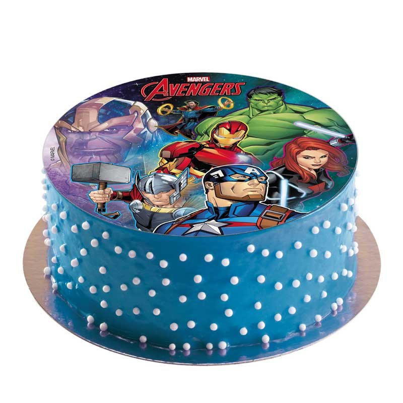 Disque comestible pour gâteau Avengers Marvel à 3,99 €