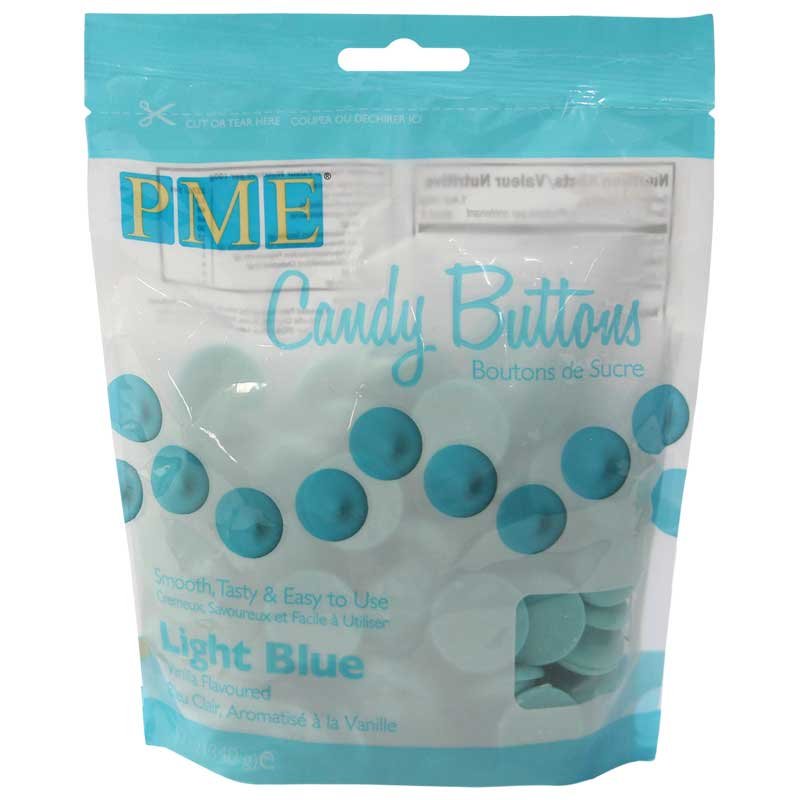 Candy Buttons Bleu clair 340 gr PME Candy Buttons Bleu clair 340 gr PME