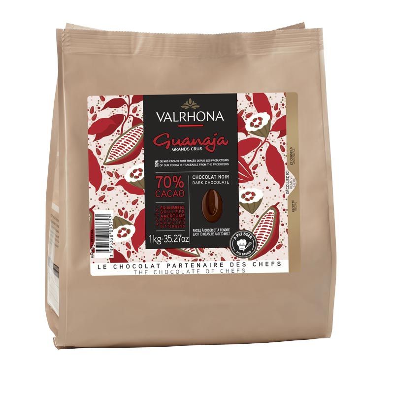 GUANAJA 70 % chocolat noir de couverture 1Kg valrhona