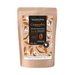 CARAMELIA 36% chocolat de couverture en Fèves 250Gr Valrhona