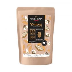 DULCEY 35% chocolat blond de couverture en Fèves 250Gr Valrhona