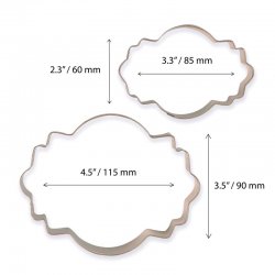Emporte-pièce métal plaques Biscuits et Gâteaux Style 4 Set/2 PME