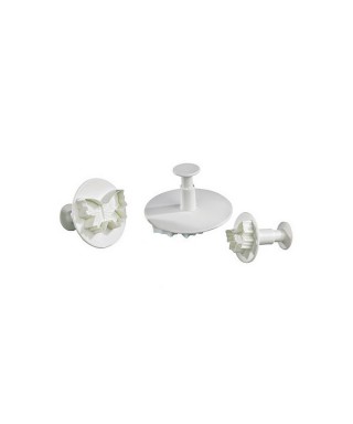 Emporte-pièce poussoir Papillons assortis set/3