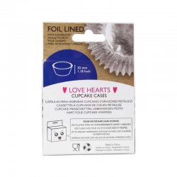 Caissettes à Cupcakes en Aluminium Cups Love Hearts pk/30 PME