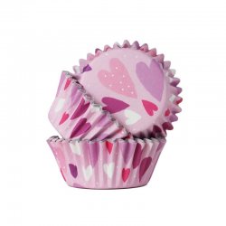 Caissettes à Cupcakes en Aluminium Cups Love Hearts pk/30 PME