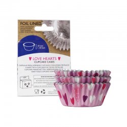 Caissettes à Cupcakes en Aluminium Cups Love Hearts pk/30 PME