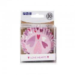 Caissettes à Cupcakes en Aluminium Cups Love Hearts pk/30 PME