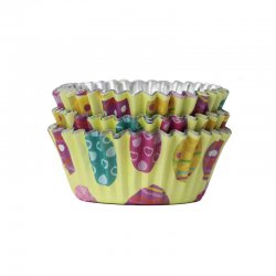 Caissettes à Cupcakes en Aluminium Oeufs de Pâques pk/30 PME