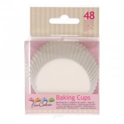 Caissettes à Cupcake Blanche pk/48 FunCakes