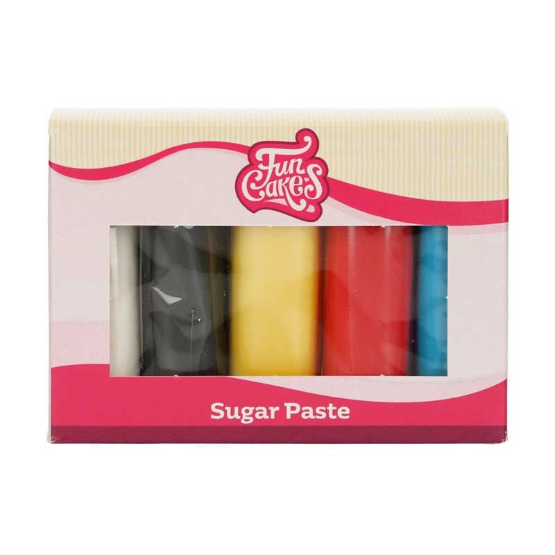 Pâte à Sucre Multipack Couleurs Primaires 5x100 g Funcakes Pâte à Sucre Multipack Couleurs Primaires 5x100 g Funcakes