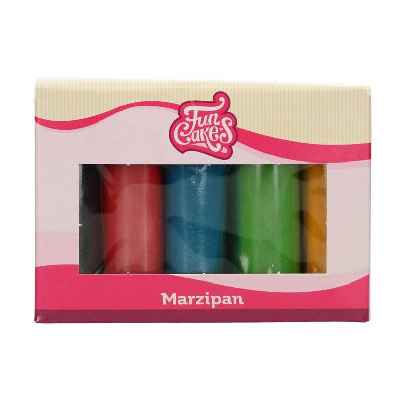 Pâte d’amande Multipack Couleurs essentielle 5x100 g Funcakes Pâte d’amande Multipack Couleurs essentielle 5x100 g Funcakes