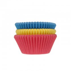 Caissette cupcake assortiment couleur primaire pk/75 House of Marie