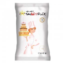 Pâte à sucre Velours blanche 1Kg Smartflex