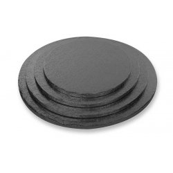 Plateau de présentation rond épais Ø 35 cm Noir