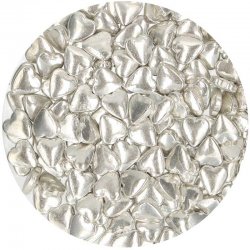 Cœurs en Sucre Métallique Argent 80g FunCakes