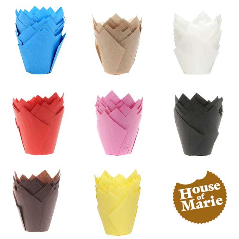 Caissettes à Muffin Tulipe Artisanale pcs/36 House of Marie Caissettes à Muffin Tulipe Artisanale pcs/36 House of Marie