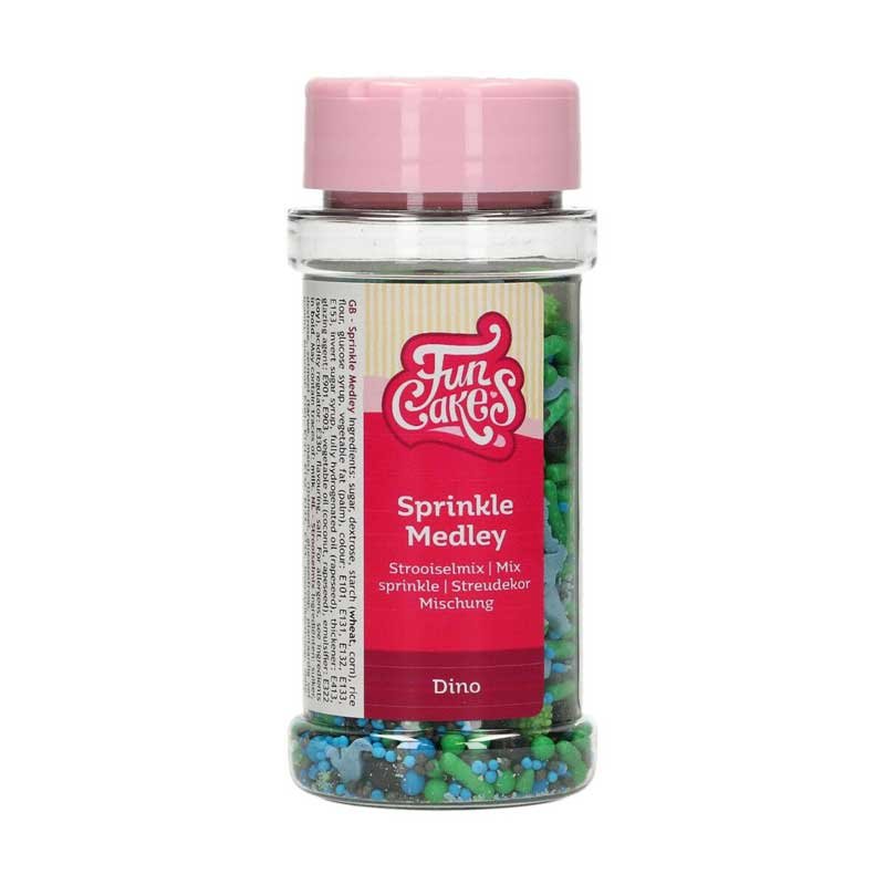 Sprinkle Medley Paillette Dino 65g FunCakes Sprinkle Medley Paillette Dino 65g FunCakes