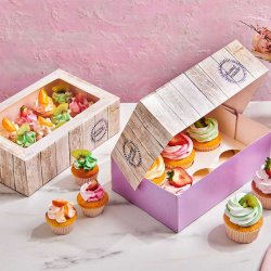 Boite à Cupcakes Pure 24x16x8cm avec insert pk/3 FunCakes