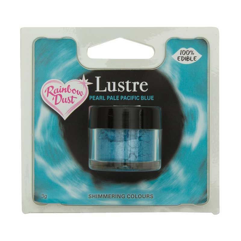 Soie alimentaire Perle bleu pâle du Pacifique Rainbow Dust Soie alimentaire Perle bleu pâle du Pacifique Rainbow Dust