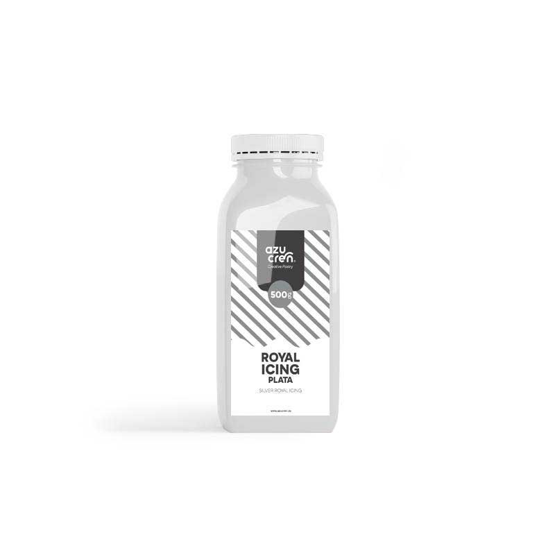 Glaçage royal Argent métallisé Pour Drip cake 500grs Azucren