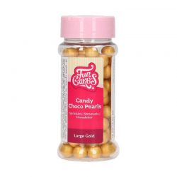 Grosse Perles de chocolat Large 70 gr Or FunCakes