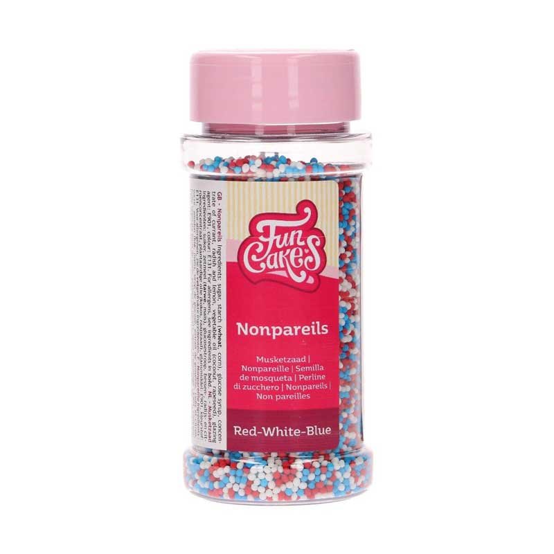 Nonpareils Bleu, Blanc, Rouge 80g de FunCakes