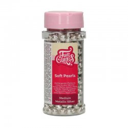 Perles Moelleuses Argent Métalisée 55g FunCakes