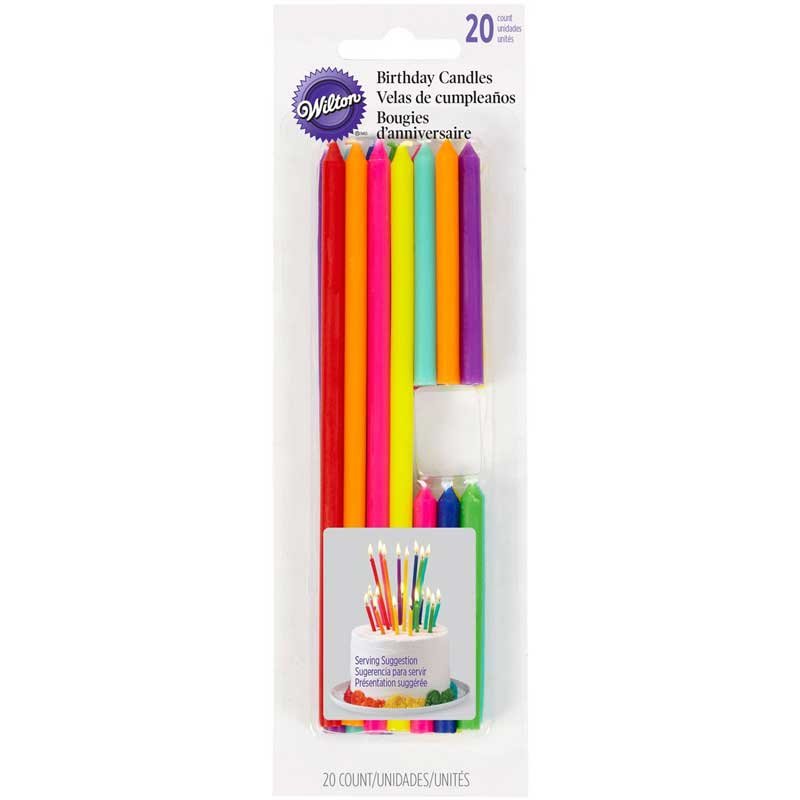 Bougies d’Anniversaire Petites & Grandes pcs/20 Wilton Bougies d’Anniversaire Petites & Grandes pcs/20 Wilton